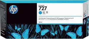 HP 727 300-ml Cyan DesignJet Ink Cartridge, F9J76A