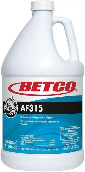 Betco® AF315 Disinfectant Cleaner, Citrus Floral Scent, 1 Gallon, Case Of 4