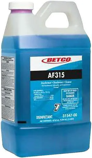 Betco® AF315 Disinfectant Cleaner, Citrus Floral Scent, 2 Liter, Case Of 4