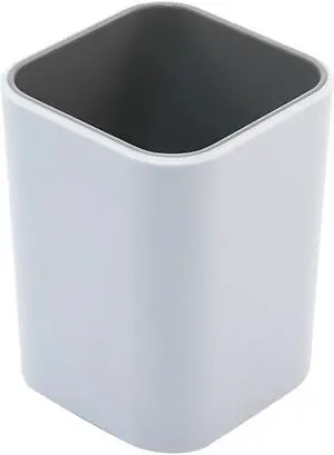 Fusion Pencil Cup Plastic 3 x 3 x 4 White/Gray 37524