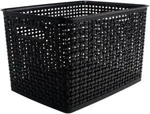 Advantus SGS36006 Storage Studios Bin Weave Large Black