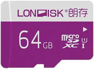 LONDISK 64GB Class 10 Micro SD Card U1 microSDXC Memory Card for Dash Cam Tablet GoPro (U1 64GB)