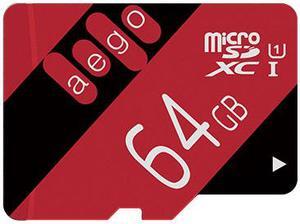 AEGO Ultra 64gb Micro SD Card microSD Memory Card Class 10 for Kindle Fire Dash Cam GoPro (U1 64GB)