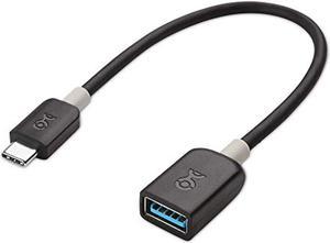 cable matters usb c to usb adapter (usb to usb c adapter, usb-c to usb 3.0 adapter, usb c otg) in black 6 inches