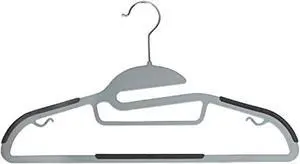 simplify 8 pack razor thin hangers, s-shape collar saver, non-slip grip design, 2 cami tank hooks, accessory bar for belts, sca