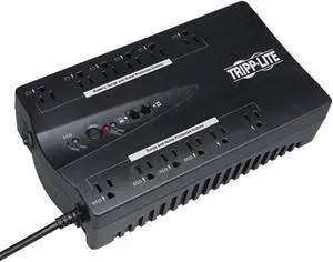 tripp lite eco750upstaa 750va 450w ups eco green battery back up 120v usb rj11 taa gsa, 12 outlets