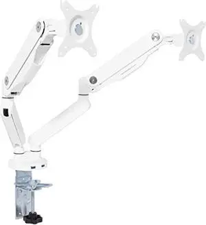 office star ascend ii dual arm monitor stand, white