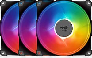 inwin jupiter aj140 addressable rgb triple fan kit 140mm high performance cooling computer case fan cooling with control (aj140