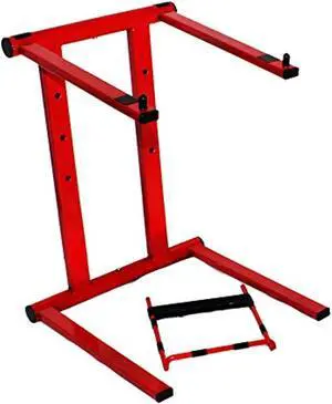 prox foldable portable laptop stand w adjustable shelf red