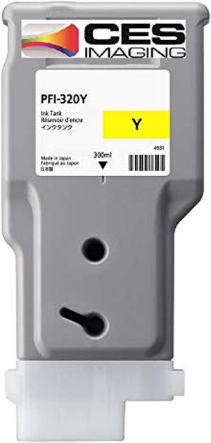 pfi-320y yellow 300ml ink tank in retail package by ces imaging