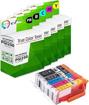 tct compatible ink cartridge replacement for canon pgi-250 cli-251 works with canon pixma mx922 mg5420 printers (pigment black,