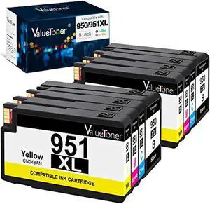 valuetoner compatible ink cartridge replacement for hp 950xl 951xl 950 xl 951 xl high yield for officejet pro 8600 8610 8100 86