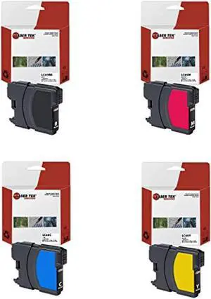 Laser Tek Services ® Black and Color Ink Cartridges for the Brother LC-65BK LC-65C LC-65M LC-65Y (2BK, 1C, 1M, 1Y)