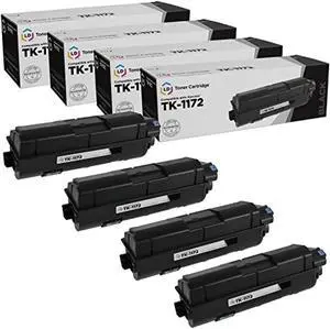 ld compatible toner cartridge replacement for kyocera tk-1172 1t02s50us0 (black, 4-pack) ld compatible toner cartridge replacement for kyocera tk-1172 1t02s50us0 (black, 4-pack)