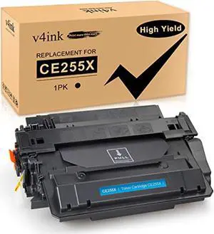 v4ink compatible toner cartridge replacement for hp 55x ce255x ce255a toner high yield ink for hp laserjet p3015n p3015d p3015d