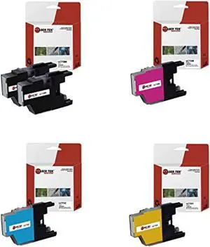 Black and Color Brother LC-75BK LC-75C LC-75M LC-75Y (2BK, 1C, 1M, 1Y)