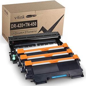 v4ink compatible toner cartridge and drum unit replacement for brother tn450 tn420 dr420 use with hl-2270dw hl-2280dw hl-2230 h