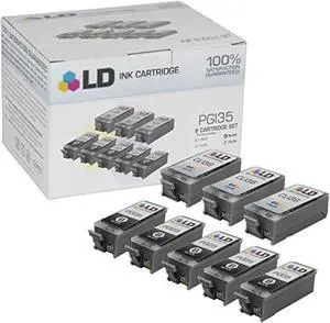 ld compatible ink cartridge replacement for canon pgi35 & cli36 (1 black, 1 color, 2-pack)