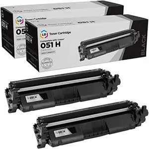 ld compatible toner cartridge replacement for canon 051h 2169c001 high capacity (black, 2-pack) ld compatible toner cartridge replacement for canon 051h 2169c001 high capacity (black, 2-pack)