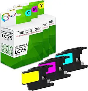 tct compatible ink cartridge replacement for brother lc75 lc75c lc75m lc75y works with brother mfc-j430w j825dw j435w j425w j28