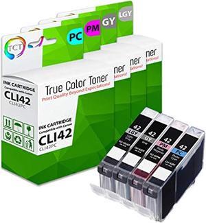 tct compatible ink cartridge replacement for canon cli-42 cli42 works with canon pixma pro-100 printers (photo cyan, photo mage