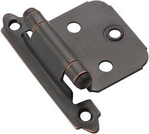 variable overlay self-closing, face mount oil-rubbed bronze hinge - 2 pack