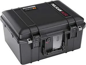 pelican air 1507 case no foam (2020 edition with push button latches) - black, 015070-0011-110