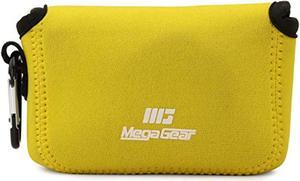 megagear mg1832 ultra light neoprene camera case compatible with sony cyber-shot dsc-rx100 vii, olympus tough tg-6, tg-5, sony cyber-shot dsc-rx100 vi, dsc-rx100 v - yellow