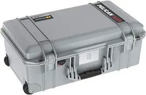pelican air 1535 case with foam (2020 edition with push button latches) - silver (015350-0002-180)
