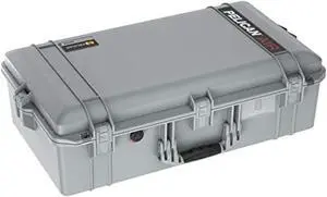 pelican air 1605 case with foam (2020 edition with push button latches) - silver (016050-0001-180)
