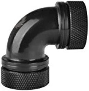thermaltake pacific diy lcs black g1/4 petg 16mm (5/8") od tube 90 degree dual compression fitting cooling - cl-w099-ca00bl-a
