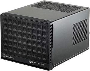 silverstone technology sg13, type-c port, ultra compact mini-itx computer case with mesh front panel, black, sst-sg13b-c