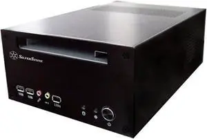 silverstone aluminum alloy mini-itx case with 60-watt dc to dc adapter lc12b (black)
