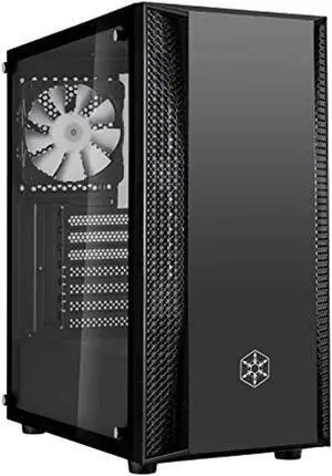 silverstone technology fara b1, atx, micro-atx, mini-itx, black color with lightly tinted tempered glass side panel included for displaying your uniquely built system, black/glass,