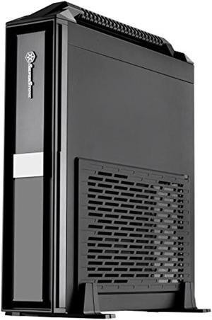 silverstone ml08b-h mini-itx slim small form factor computer case with handle ml08b-h-x