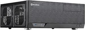 silverstone technology gd09b home theater computer case (htpc) with faux aluminum design for atx/micro-atx motherboards gd09b-x