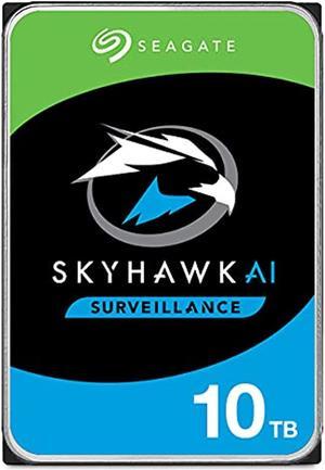 seagate skyhawk ai 10tb video internal hard drive hdd - 3.5 inch sata 6gb/s 256mb cache for dvr nvr security camera system with in-house rescue services (st10000ve001)