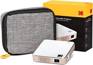 kodak ultra mini portable projector | hd led dlp rechargeable pico projector - 100? display - includes soft case