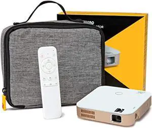 kodak luma 350 portable smart projector | powerful ultra hd rechargeable video projector android 6.0 - includes soft case