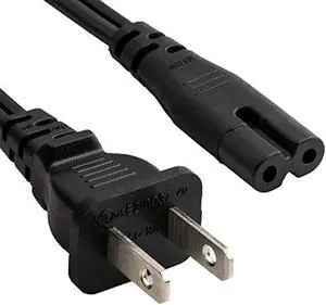 cable leader 18 awg notebook power cord, non-polarized (iec320 c7 to nema 1-15p) ul listed (15 foot (1 pack))