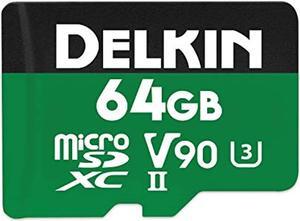 delkin devices 64gb power microsdxc uhs-ii (v90) memory card (ddmsdg200064)