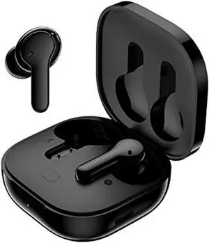 qcy t13 true wireless earbuds bluetooth 5.1 headphones touch control with wireless charging case waterproof stereo earphones in-ear built-in mic headset 40h playtime (black)