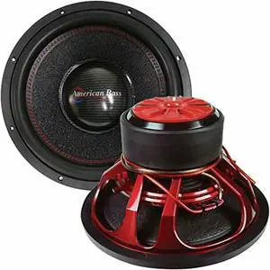 american bass hawk 15 inch dual 4 ohm voice coil 3000 watt subwoofer speaker with 80 ounce magnet and kevlar fiber non-pressed paper cone, red