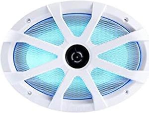 memphis mxa69l 6" x 9" 60w rms 2-way marine grade construction coaxial speakers with rgb led