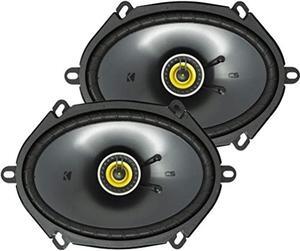 kicker cs series csc68 6 x 8 inch car audio system speaker, black (2 pack)
