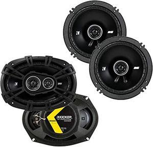 kicker 43dsc69304 d series 6x9 inch 360 watt 3 way dual speakers with 43dsc6504 6.5 inch 240 watt 2 way 4 ohm car audio coaxial speakers
