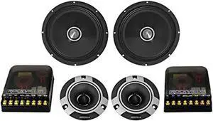 pair rockville x8c competition 8" component speakers/titanium tweeters pro audio