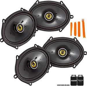 kicker 46csc684 - two pairs of cs-series csc68 6x8-inch (160x200mm) coaxial speakers, 4-ohm (2 pairs)