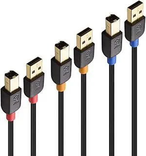 cable matters 3-pack usb cable/usb printer cable 3 ft, usb a to b cable, usb 2.0 cable compatible with printer, midi controller, midi keyboard and more - 3 feet cable matters 3-pack usb cable/usb printer cable 3 ft, usb a to b cable, usb 2.0 cable compatible with printer, midi controller, midi keyboard and more - 3 feet