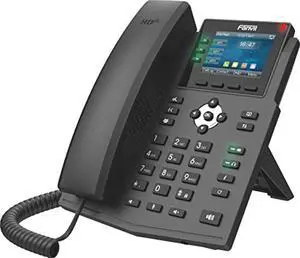 fanvil x3u enterprise voip phone, 2.8-inch color display, 6 sip lines, dual-port gigabit ethernet, power adapter not included